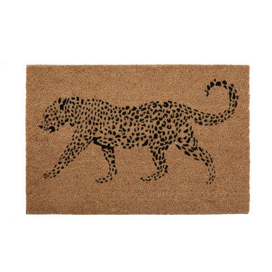 Orsina Filta Leopard Doormat – Non-Slip Coir Animal Print Entrance Mat