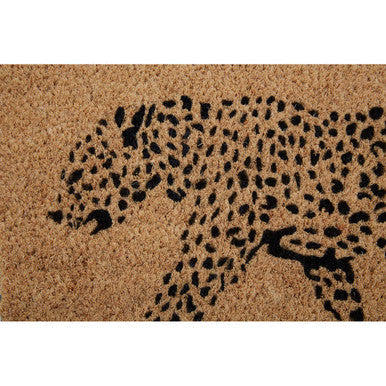 Orsina Filta Leopard Doormat – Non-Slip Coir Animal Print Entrance Mat