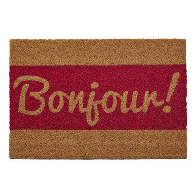 Orsina Bonjour Doormat – Modern Minimalist Coir Welcome Mat for Entrances