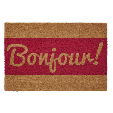 Orsina Bonjour Doormat – Modern Minimalist Coir Welcome Mat for Entrances