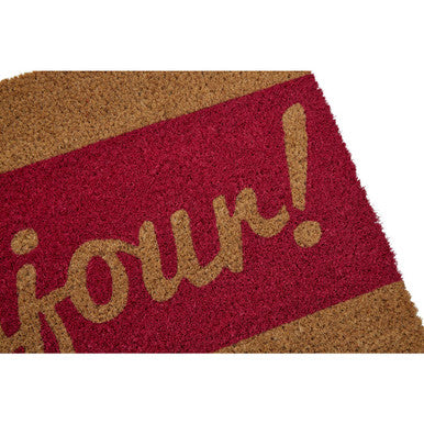 Orsina Bonjour Doormat – Modern Minimalist Coir Welcome Mat for Entrances