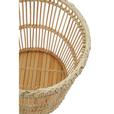 Orsina Ezell Natural Rattan and Bamboo Woven Waste Paper Bin