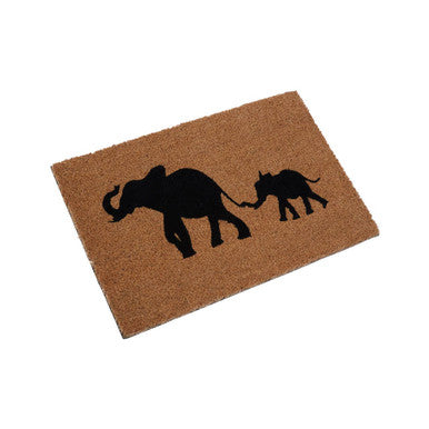 Orsina Elephant and Baby Elephant Non-Slip Doormat – Animal Decor