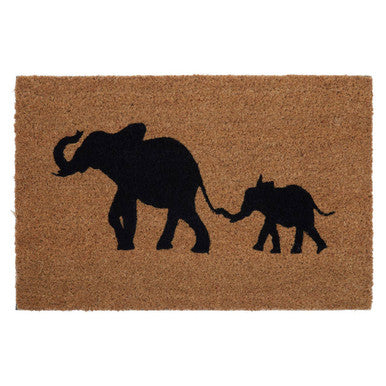Orsina Elephant and Baby Elephant Non-Slip Doormat – Animal Decor