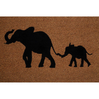 Orsina Elephant and Baby Elephant Non-Slip Doormat – Animal Decor