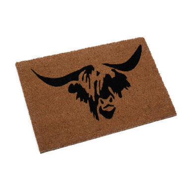 Orsina Filta Highland Cow Doormat – Non-Slip Coir Entryway Mat