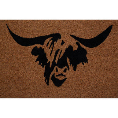 Orsina Filta Highland Cow Doormat – Non-Slip Coir Entryway Mat