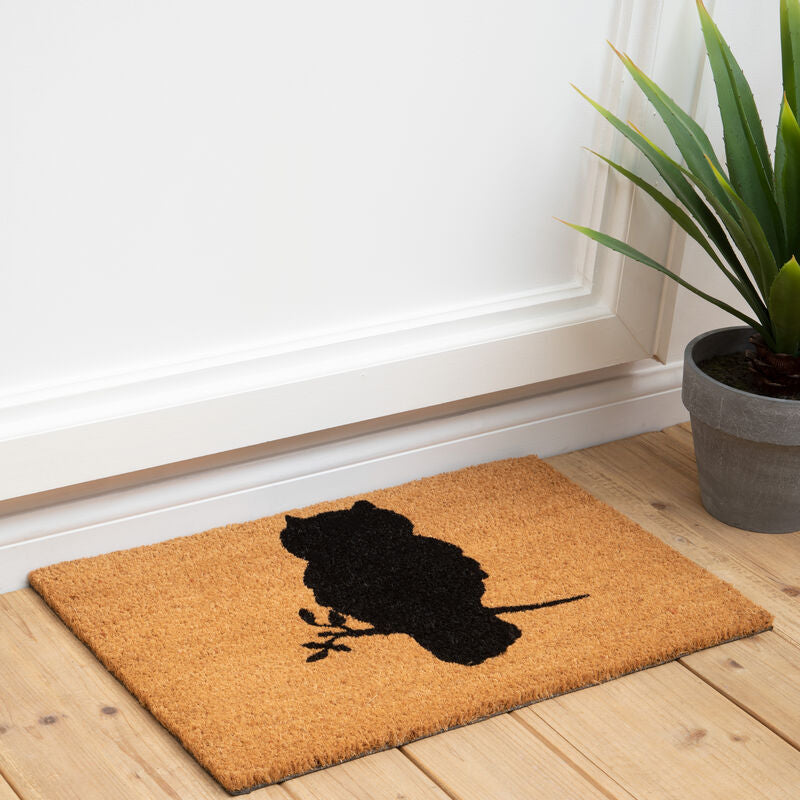 Orsina Filta Owl Doormat – Non-Slip Coir Entryway Rug for Outdoors