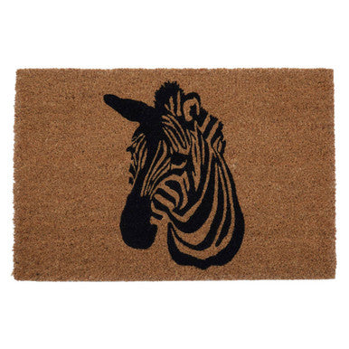 Orsina Filta Zebra Face Doormat – Non-Slip Coir Entryway Welcome Mat