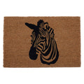 Orsina Filta Zebra Face Doormat – Non-Slip Coir Entryway Welcome Mat