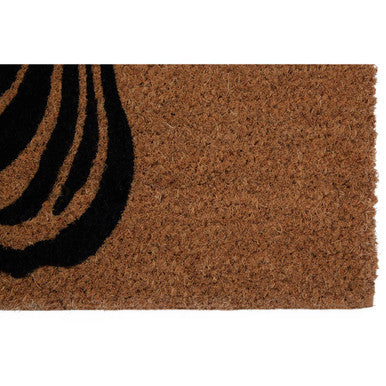 Orsina Filta Zebra Face Doormat – Non-Slip Coir Entryway Welcome Mat