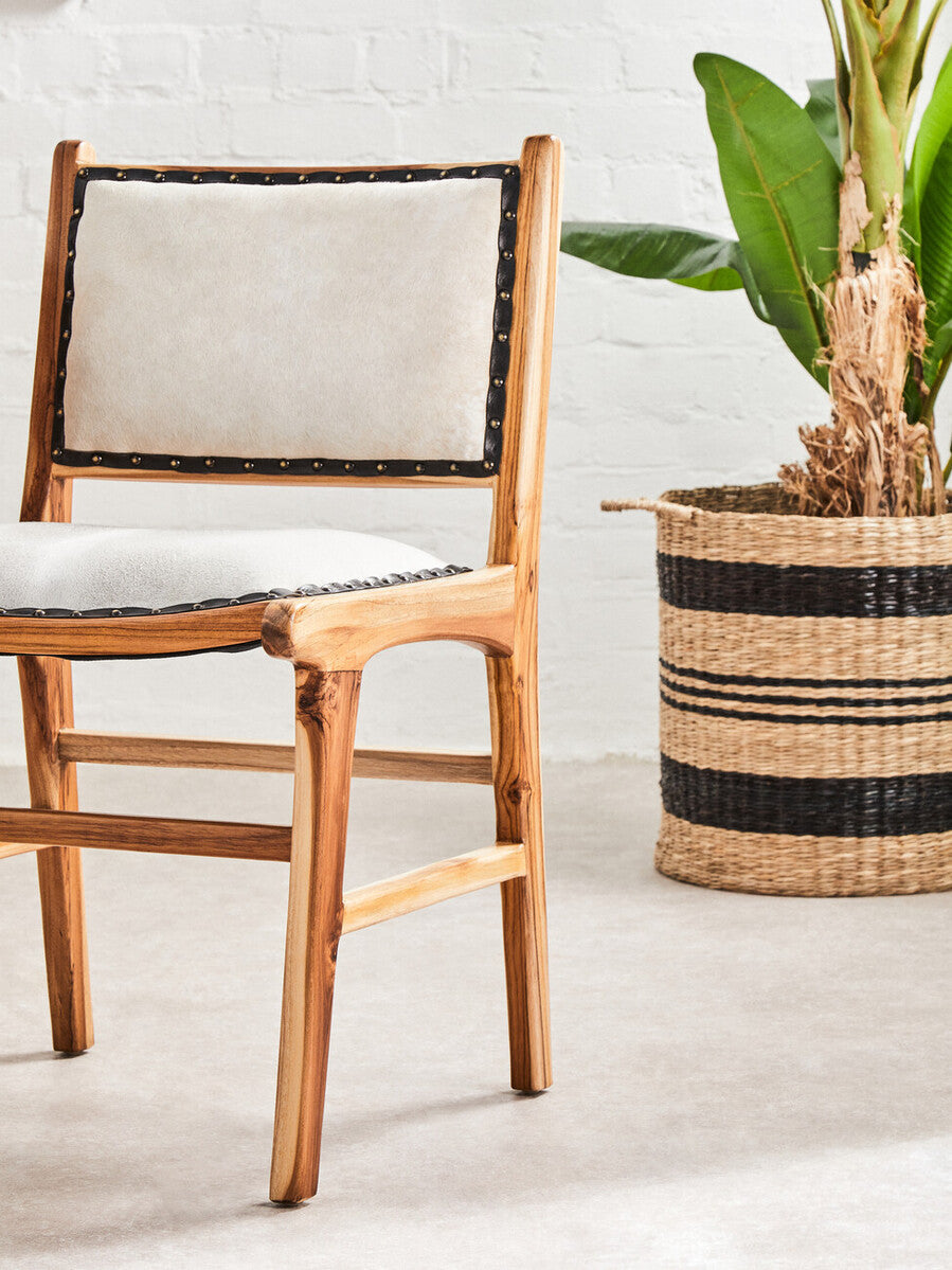 Orsina Arles Set of 2 Seagrass Storage Baskets with Black Stripes