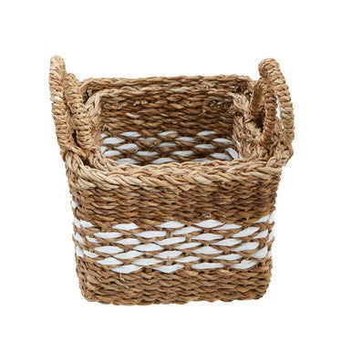Orsina Lidi Square Seagrass Baskets – Set of 2 Modern Storage Baskets