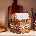 Orsina Lidi Square Seagrass Baskets – Set of 2 Modern Storage Baskets