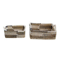 Orsina Lidi Woven Straw Baskets – Set of 2 Eco-Friendly Storage