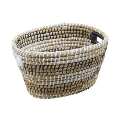 Orsina Lidi Oval Straw Baskets – Set of 3 Woven Storage Baskets