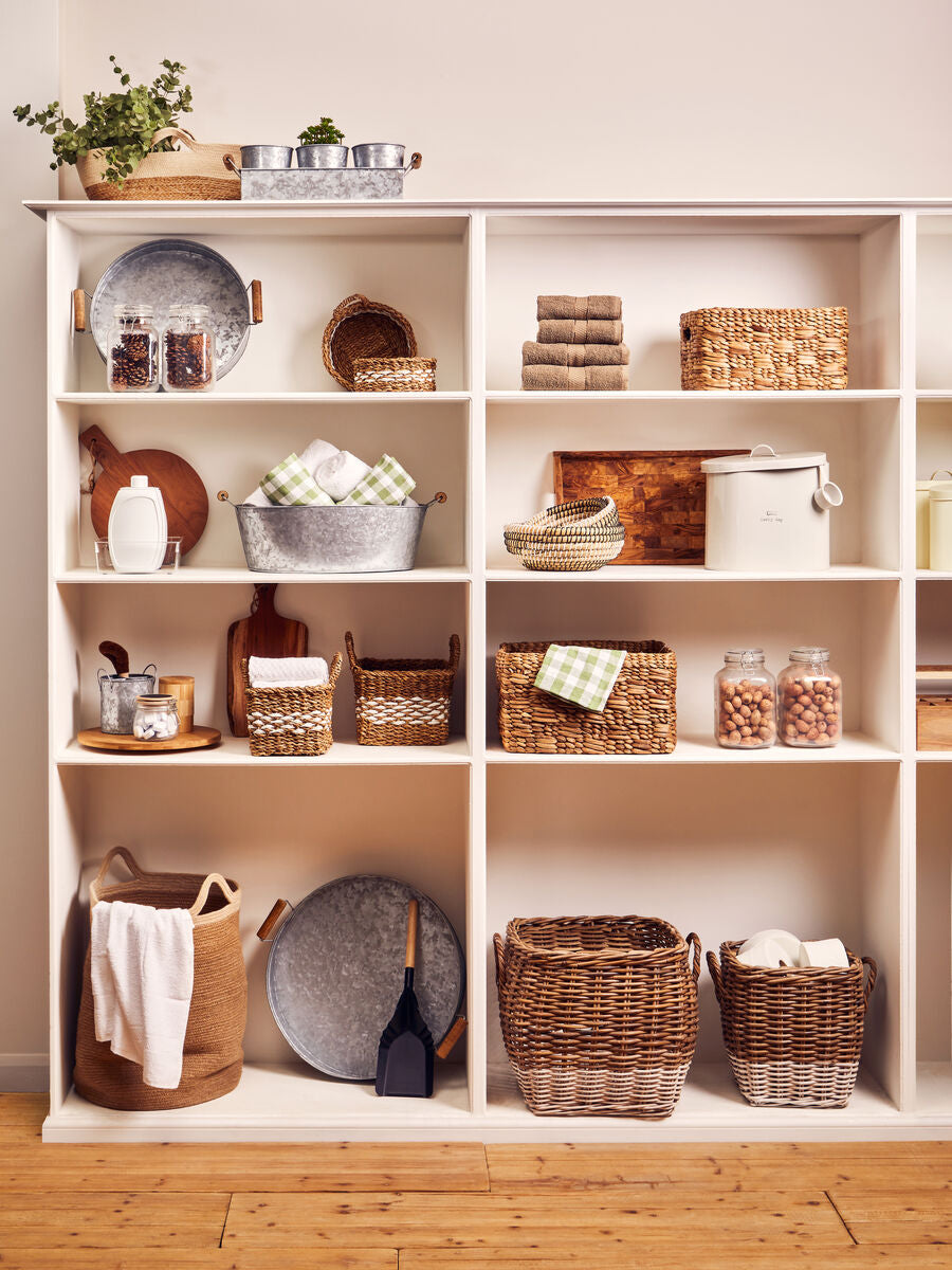 Orsina Lidi Woven Storage Baskets - Set of 3 Black and White