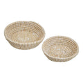 Orsina Lidi Woven Storage Baskets with White Detail - Set of 2