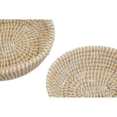 Orsina Lidi Woven Storage Baskets with White Detail - Set of 2