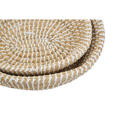 Orsina Lidi Woven Storage Baskets with White Detail - Set of 2