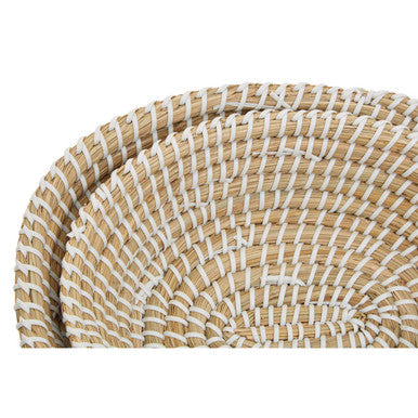 Orsina Lidi Woven Storage Baskets with White Detail - Set of 2