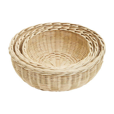 Orsina Lidi Bamboo Storage Baskets – Set of 3 Eco-Friendly Organisers