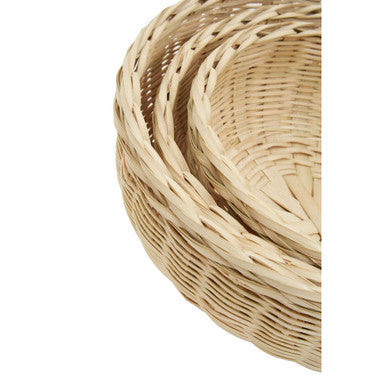 Orsina Lidi Bamboo Storage Baskets – Set of 3 Eco-Friendly Organisers