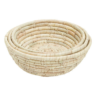 Orsina Lidi Palm Leaf Baskets - Set of 3 Sustainable Woven Storage