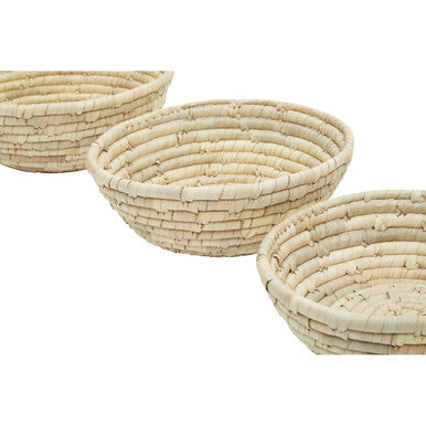 Orsina Lidi Palm Leaf Baskets - Set of 3 Sustainable Woven Storage