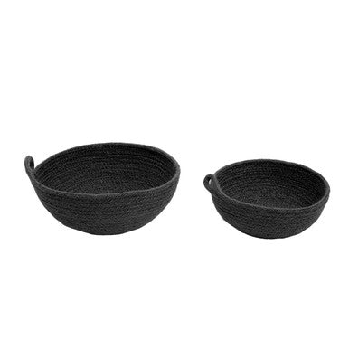 Orsina Lidi Jute Baskets - Set of 2 Sustainable Woven Storage Baskets