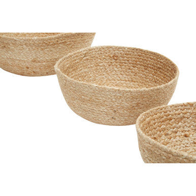 Orsina Lidi Jute Baskets – Set of 3 Eco-Friendly Woven Storage Baskets