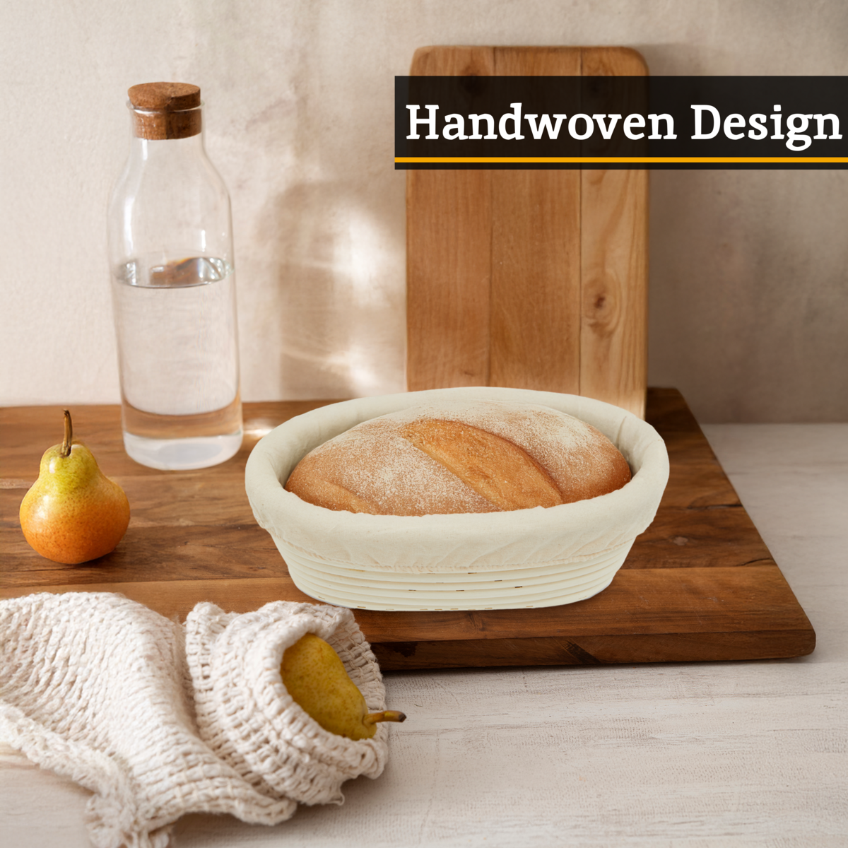 Orsina Rattan Oblong Bread Proofing Basket – Natural Sourdough Banneton