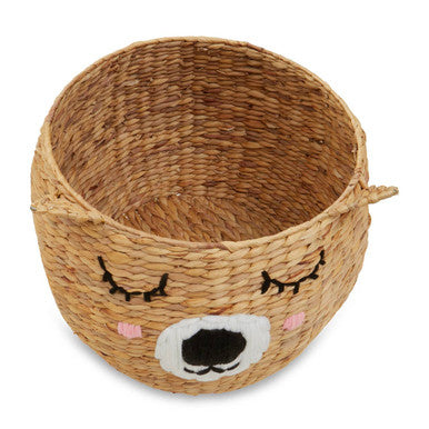 Orsina Lidi Cat Face Basket – Modern Whimsical Toy Storage Organizer