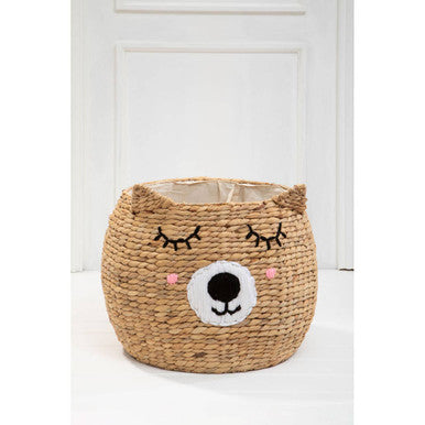 Orsina Lidi Cat Face Basket – Modern Whimsical Toy Storage Organizer