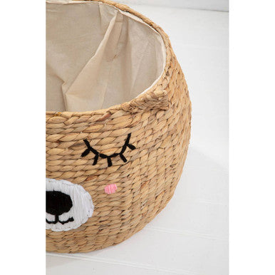Orsina Lidi Cat Face Basket – Modern Whimsical Toy Storage Organizer
