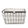 Orsina Harga Medium Black Wire Storage Basket with Cotton Lining
