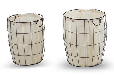 Orsina Matte Black Laundry Baskets – Set of 2 Modern Storage Baskets
