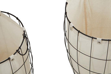 Orsina Matte Black Laundry Baskets – Set of 2 Modern Storage Baskets