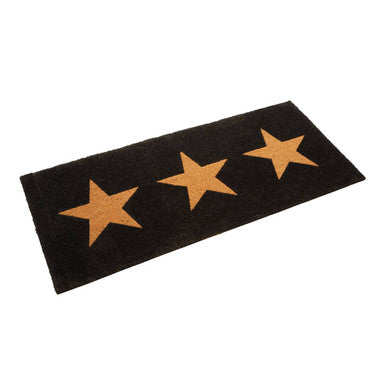 Orsina Extra Large Coir Doormat – Natural Star Pattern Entrance Mat