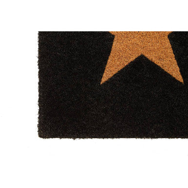 Orsina Extra Large Coir Doormat – Natural Star Pattern Entrance Mat