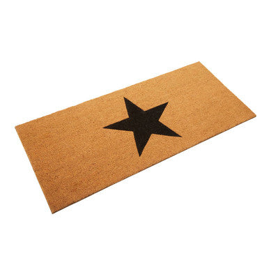 Orsina Big Black Star Extra Large Coir Doormat – Modern Entrance Mat