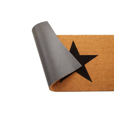 Orsina Big Black Star Extra Large Coir Doormat – Modern Entrance Mat