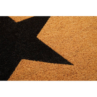 Orsina Big Black Star Extra Large Coir Doormat – Modern Entrance Mat