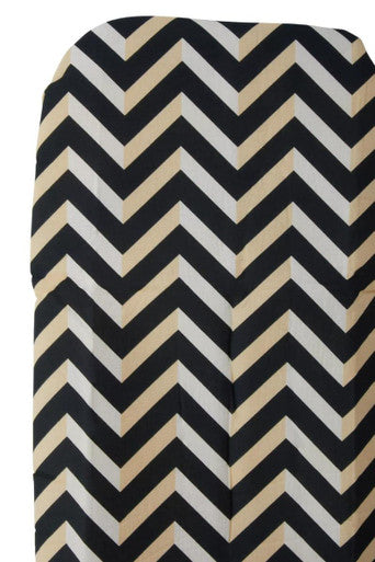 Orsina Thread and Loom Chevron Ironing Board Cover - Black and Yellow