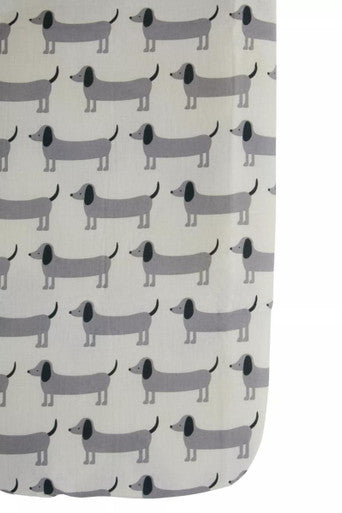 Thread And Loom Sausage Dog Ironing Board Cover | Grey Dachshund