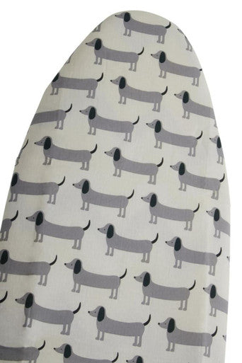 Thread And Loom Sausage Dog Ironing Board Cover | Grey Dachshund