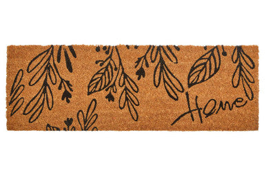 Orsina Filta Leaves Coir Doormat – Natural Leaf Pattern Entrance Mat