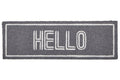 Orsina Hello Coir Doormat – Modern Grey and White Entrance Mat