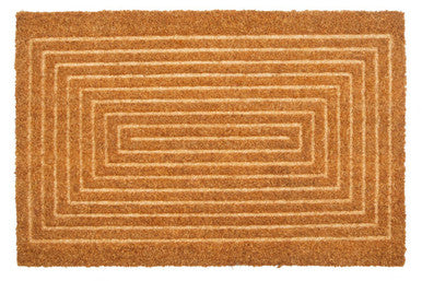 Orsina Filta Geometric Embossed Coir Doormat – Modern Outdoor Mat