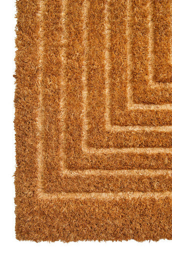 Orsina Filta Geometric Embossed Coir Doormat – Modern Outdoor Mat